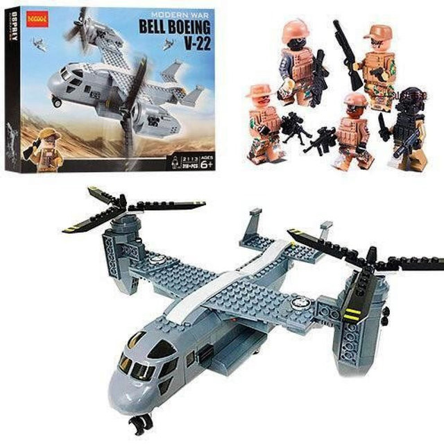 Конструктор Decool 2113 "Конвертоплан Bell Boeing V-22 Osprey" (аналог Lego Technic) 318 деталей - фото 1 - id-p72686267