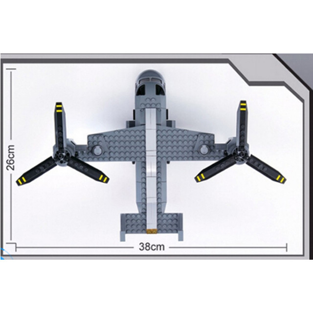 Конструктор Decool 2113 "Конвертоплан Bell Boeing V-22 Osprey" (аналог Lego Technic) 318 деталей - фото 5 - id-p72686267