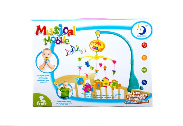 Детская музыкальная карусель с пластиковыми игрушками 601-30