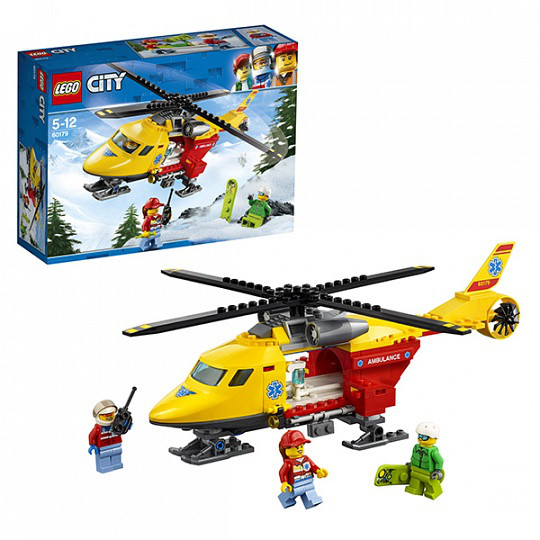 Конструктор Лего 60179 Вертолёт скорой помощи Lego City