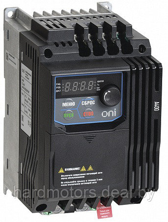 Частотный преобразователь для электродвигателя 0,37 кВт (A400 380В, 3Ф 0,40 kW 1,5А серии ONI) - фото 4 - id-p72709974