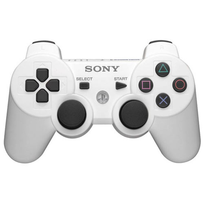 Беспроводной геймпад для PS3 Dual Shock Controller White Wireless, Bluetooth, 15 кнопок, 2 стика (копия) - фото 1 - id-p72714115