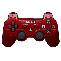 Беспроводной геймпад для PS3 Dual Shock Controller Red Wireless, Bluetooth, 15 кнопок, 2 стика (копия)