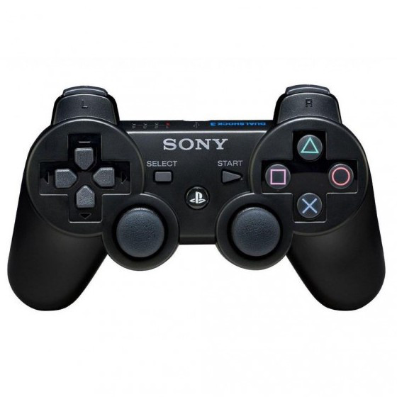 Беспроводной геймпад для PS3 Dual Shock Controller Black Wireless, Bluetooth, 15 кнопок, 2 стика (копия) - фото 1 - id-p72714069