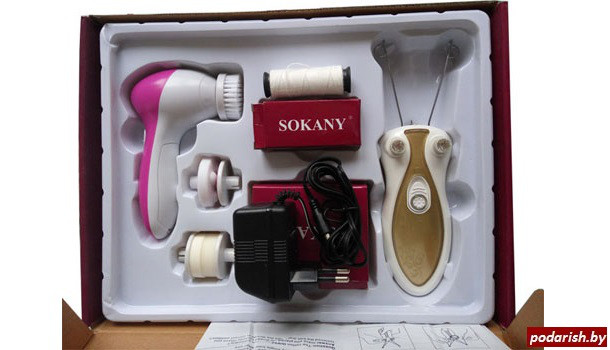 Набор SOKANY SK-8080 (эпилятор нитью + щетка для лица, 6 в 1) - фото 3 - id-p72720984