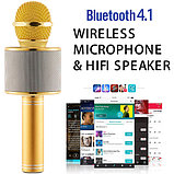 Wster WS-858 Беспроводной Bluetooth караоке микрофон HIFI (аналог), фото 5