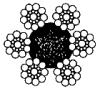 ГОСТ 3077–80 Канат двойной свивки типа ЛК–0 конструкции 6х19(1+9+9)+1о.с