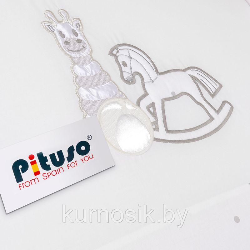 Комплект в кроватку Pituso (Питусо) Лошадка, 6 предметов, белый - фото 3 - id-p72806508