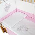 Комплект в кроватку Pituso (Питусо) Мишка с сердечком, 6 предметов Розовый, фото 2