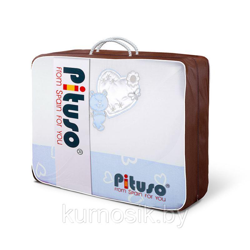 Комплект в кроватку Pituso (Питусо) Мишка с сердечком, 6 предметов Голубой - фото 4 - id-p72806537