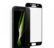 Защитное стекло Full-Screen для Samsung Galaxy A3 (2017) A320 черный (полноразмерное)