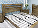 Кровать из массива гевеи Sara 180*200 античная вишня, фото 4