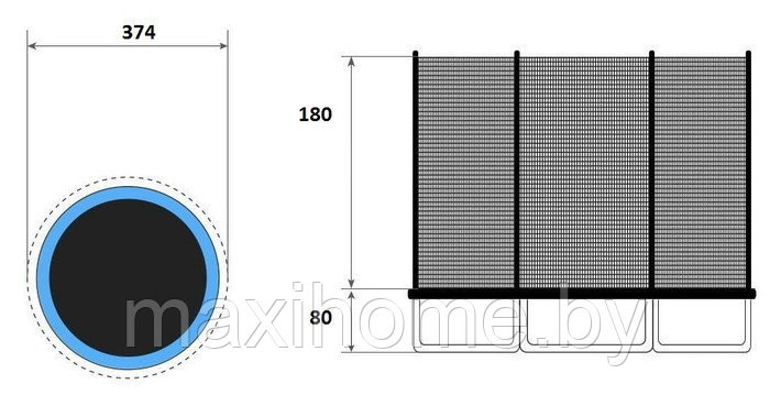 Батут Fitness Trampoline 14 FT Extreme (435 см) - фото 3 - id-p72821661