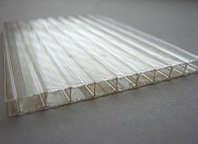 Поликарбонат сотовый прозрачный (лист 2,1х6 м,толщина 3,5 мм,плотность 450 г/м2), фото 1