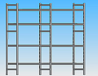 Стеллаж металлический с навесными полками
