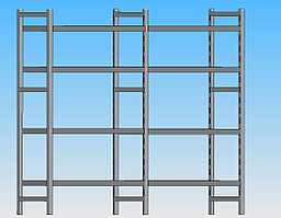 Стеллаж металлический с навесными полками