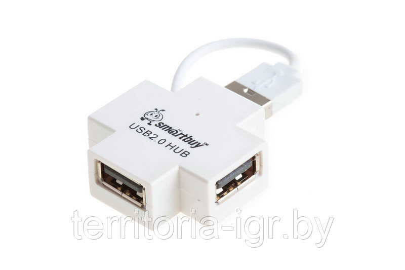 Разветвитель USB Hub 4 порта SBHA-6900-W белый Smartbuy - фото 1 - id-p72875456