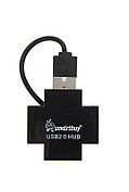 Разветвитель USB Hub 4 порта SBHA-6900-K черный Smartbuy