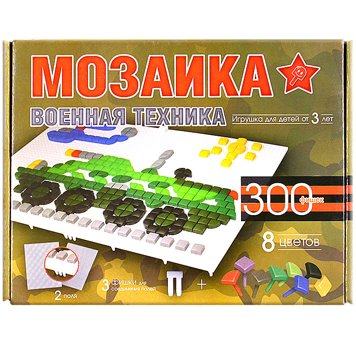 Мозаика 300 фишек 8 цветов и 2 поля