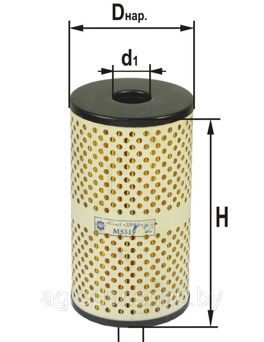 Фильтр масляный ГСТ M5319 (636-1-19, M5636)