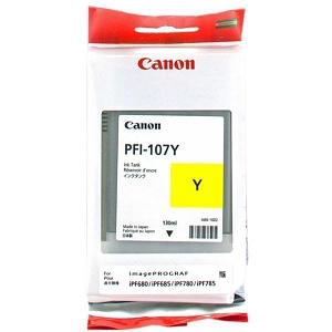 Картридж PFI-107Y/ 6708B001 (для Canon imagePROGRAF iPF670/ iPF680/ iPF685/ iPF770/ iPF780/ iPF785) жёлтый