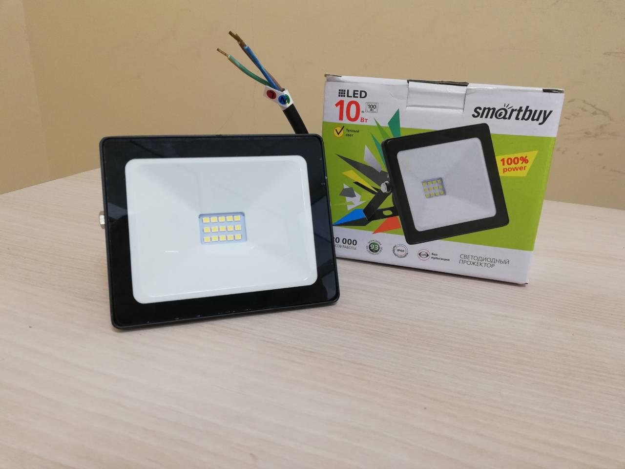 Светодиодный LED-прожектор 10Вт 6500К IP65 Smartbuy - фото 1 - id-p68612150