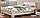 Кровать полуторная Империал Аврора-120 дуб сонома/белый, фото 2