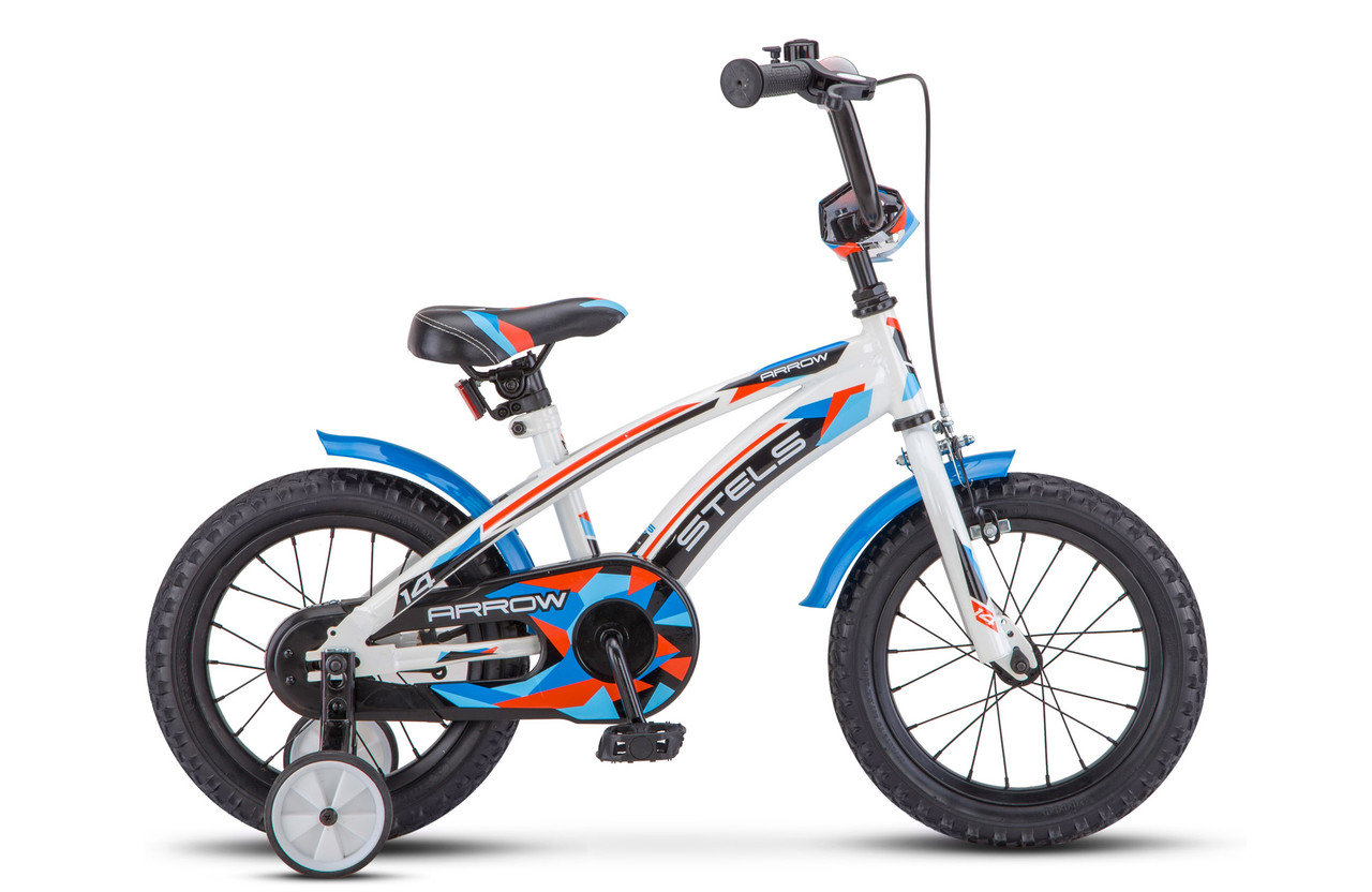 Велосипед детский Stels Arrow 14" белый/синий/красный - фото 1 - id-p72947948