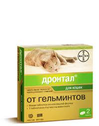 Дронтал таблетки от глистов для кошек до 4 кг, 1 таблетка