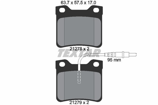 Колодки Textar 2127801 тормозные дисковые задние комплект