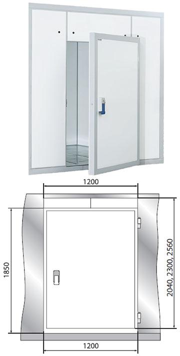 Дверной блок с контейнерной дверью высота камеры 224 см - 180-204-100 - фото 2 - id-p69915486