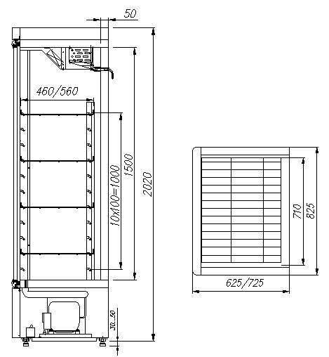 Шкаф холодильный Carboma R700 С (стекло) - фото 3 - id-p69916442