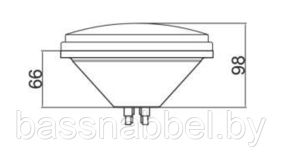 Лампа светодиодная SMD003 LED54 RGB-PAR56 17W 12V для бассейна - фото 3 - id-p73191602