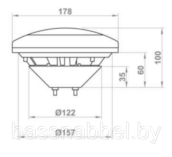 Прожектор светодиодный SMD006 LED54 Warm White-PAR56 22W 12V для бассейна - фото 7 - id-p73301823