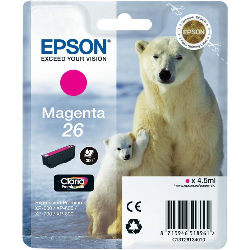 Картридж 26/ C13T26134010 (для Epson Expression Premium XP-600/ XP-605/ XP-700/ XP-710/ XP-800) пурпурный