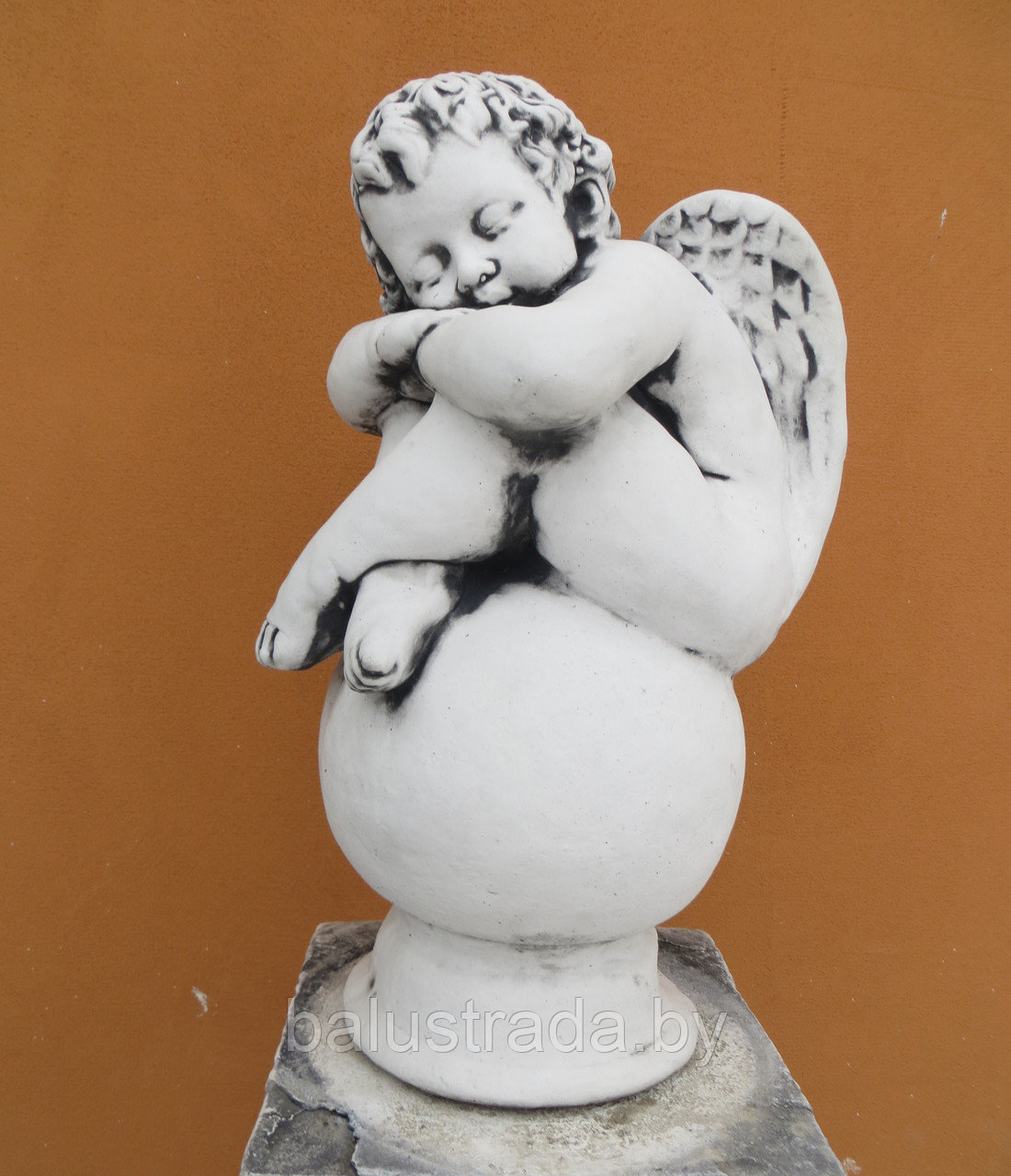 Скульптура бетонная Ангел на шаре С 170 - фото 2 - id-p72994422