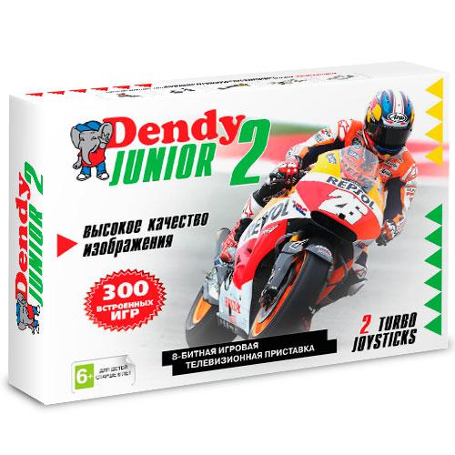 Игровая приставка DENDY Junior 2 Classic (300 встроенных игр, 8 bit, 2 дж. + пистолет)