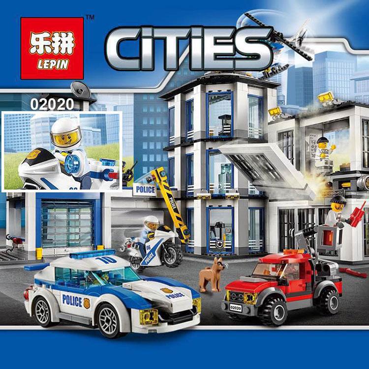 Детский конструктор Lepin арт. 02020 "Полицейский участок" полиция аналог Lego City - фото 4 - id-p73040512