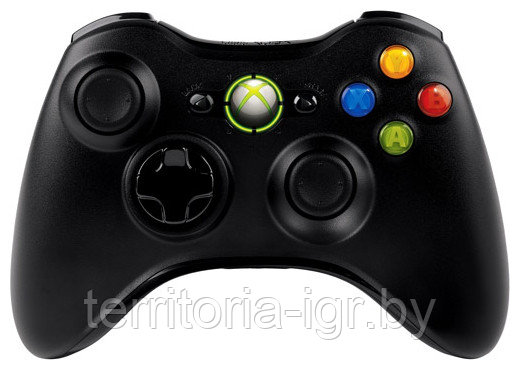 Беспроводной геймпад Xbox 360 Wireless Controller (чёрный)Оригинал (Rev) - фото 1 - id-p54960240