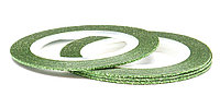 Лента самоклеющаяся маникюрная "Бархатная зеленая", ширина 1мм, длина 20м
