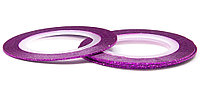 Лента самоклеющаяся маникюрная "Бархатная фиолетовая", ширина 1мм, длина 20м
