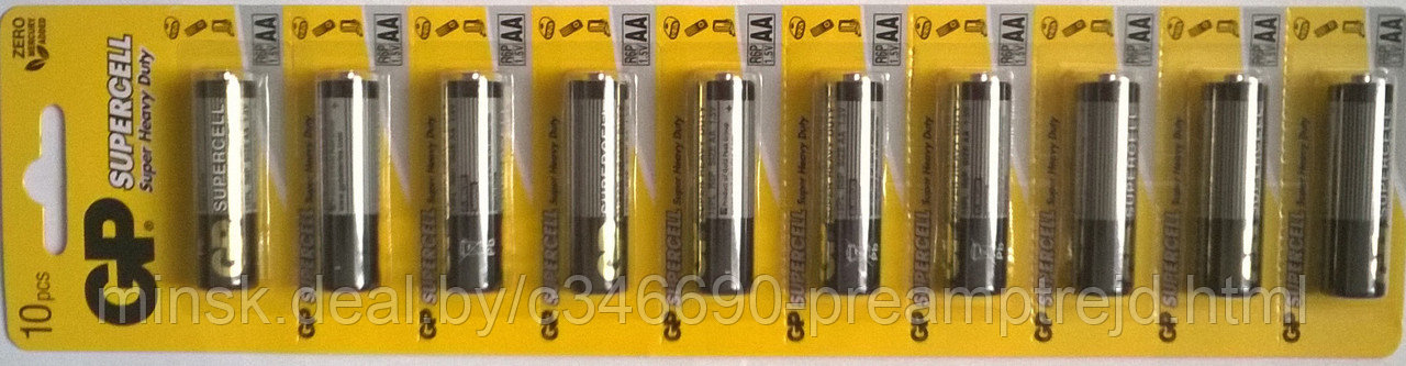 Батарейки GP Supercell R6/10BP (отрывной блистер) AA - фото 1 - id-p73077519