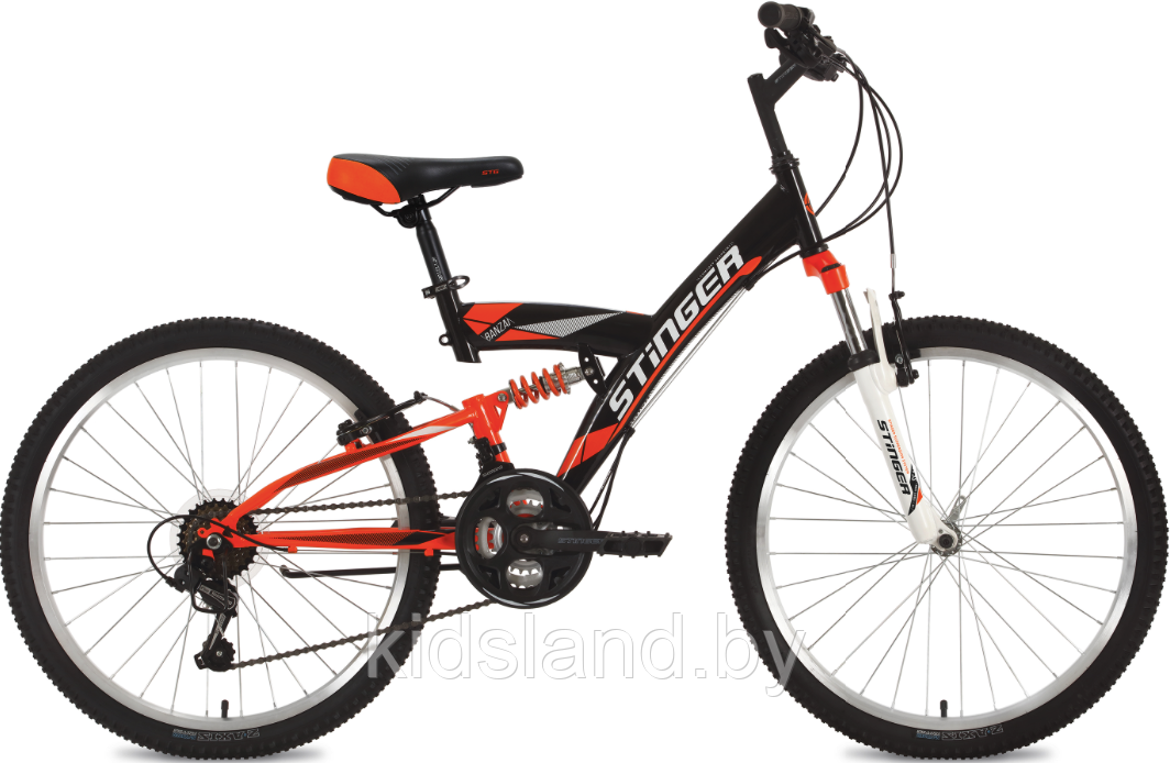 Велосипед Stinger Banzai 24" (рама 14") черный