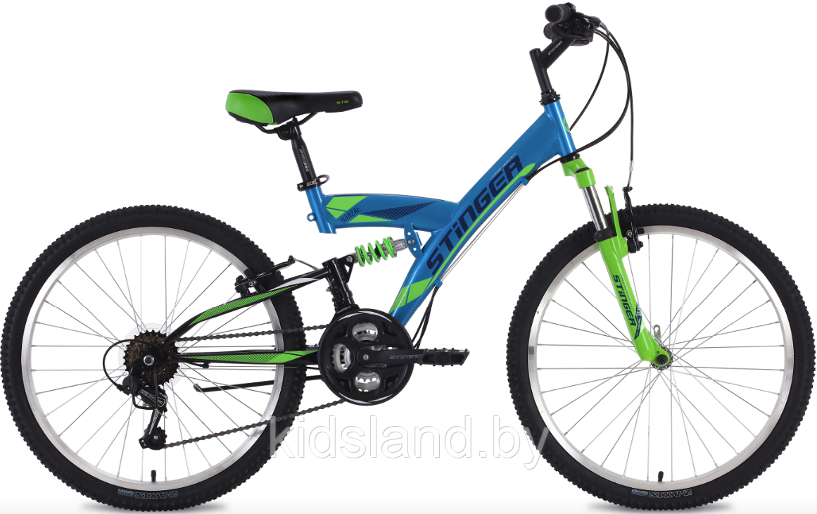 Велосипед Stinger Banzai 24" (рама 14") синий - фото 1 - id-p73080161
