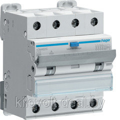 Дифференциальный автоматический выключатель 20/4/C/003 тип A (6kA) Hager ADM470C - фото 1 - id-p73089700