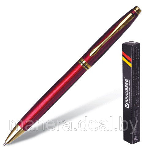 Ручка подарочная BRAUBERG бизнес-класса "De luxe Red", черный - фото 1 - id-p73104002