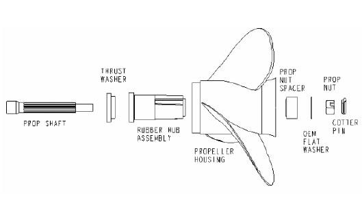 Втулка HUB kit 11 винта для Suzuki / Mercury / Evinrude - фото 3 - id-p73112419