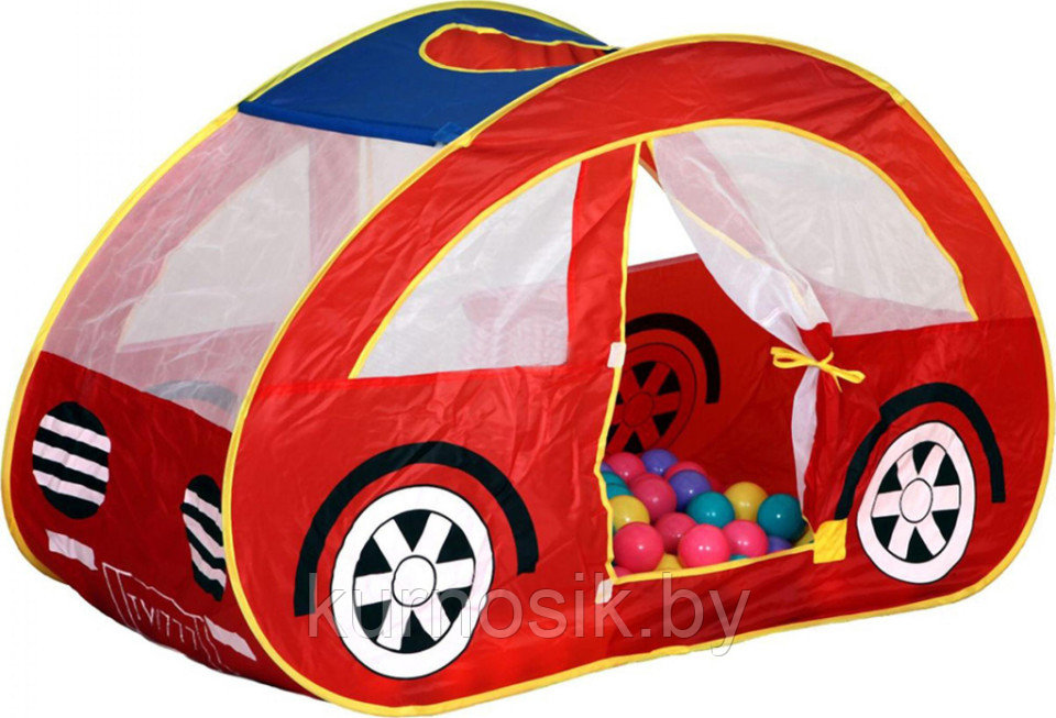 Игровая палатка с мячиками (100 шт) Calida "Автомобиль" (122х66х69) - фото 1 - id-p73112327
