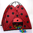 Игровая палатка с мячиками (100 шт) Calida "Божья коровка+туннель" арт. 651, фото 3