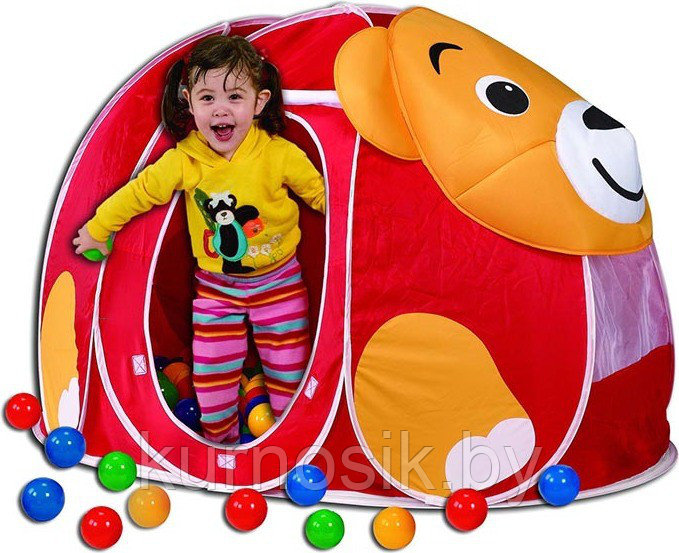 Игровая палатка с мячиками (100 шт) Calida "Мишка" арт. 676